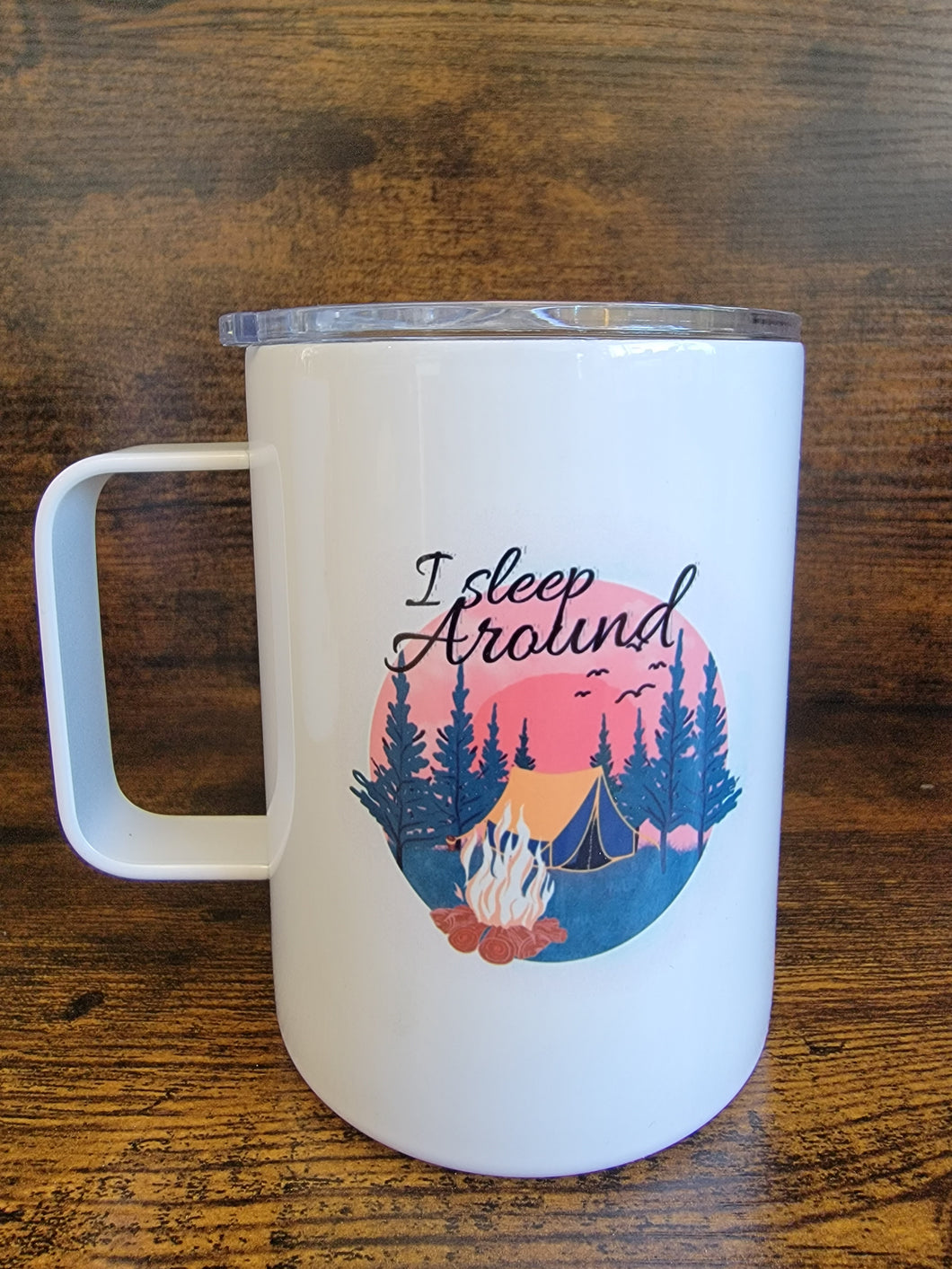 I Sleep Around Camping Mug