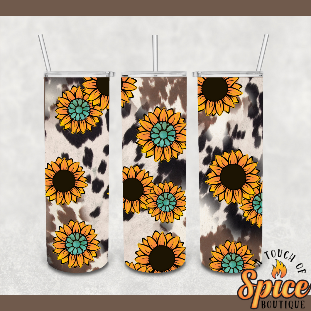 Sunflower Cow Print